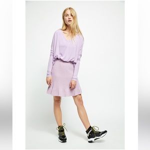 NEW: Free People Solid Gold Skirt in Orchid Lilac